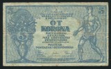 Q420 UNGARIA BANCNOTA DE 5 korona coroane 1919 guvernul comunist KUN BELA frumoasa