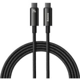 Cablu alimentare si date Baseus Tungsten Gold, Fast Charging Data Cable pt. smartphone, USB Type-C la USB Type-C PD 3.1, 240W, braided, 3m, negru