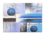 Cumpara ieftin Tablou gigant abstract pictat manual birou, living, Calatorie prin spatiu, 120x90cm ulei pe panza in relief efect 3D, gata de expus pe perete