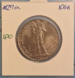 490 Vatican, 2 lire, 1941, KM#27a, Pius XII