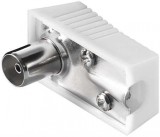 Conector coaxial TV plastic mama unghi 90 grade, CX-SOCKET-WL