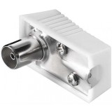 Conector coaxial TV plastic mama unghi 90 grade, CX-SOCKET-WL