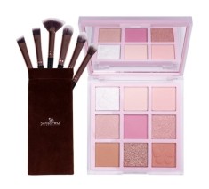 Set Machiaj, SensoPro Milano, Valentine Eyes, Paleta Fard si Pensule Machiaj