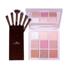 Set Machiaj, SensoPro Milano, Valentine Eyes, Paleta Fard si Pensule Machiaj