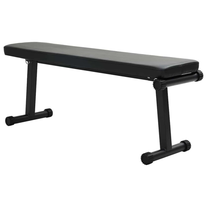 vidaXL Bancă de greutăți pliabilă Manual Negru 109 x 29 x 42 cm Oțel 42007905