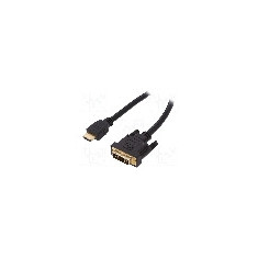 Cablu DVI - HDMI, DVI-D (18+1) mufa, HDMI mufa, 10m, negru, ASSMANN - AK-330300-100-S