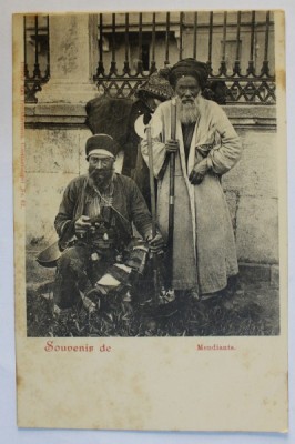 SOUVENIR DE CONSTANTINOPOLE - BATRANI IN COSTUME TRADITIONALE , CARTE POSTALA ILUSTRATA , MONOCROMA , NECIRCULATA , CLASICA foto