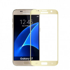 Folie Sticla Samsung Galaxy S7 g930 Gold Fullcover Tempered Glass Ecran Display LCD foto