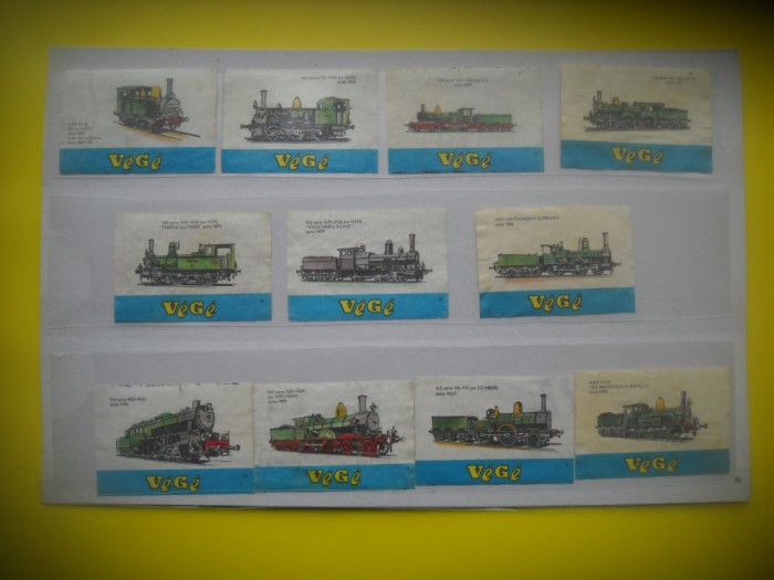 HOPCT LOT NR 16 TREN / TRENURI -11 ETICHETE VECHI CHIBRITURI-FILUMENIE-OLANDA