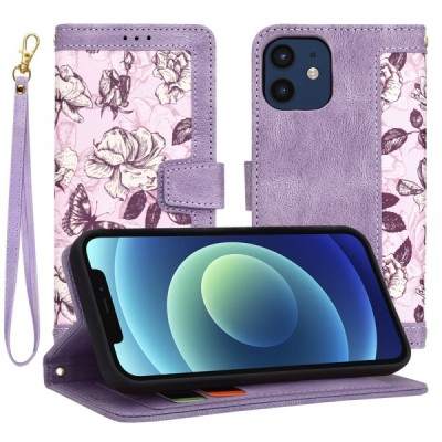 Husa pentru Apple iPhone 12 / 12 Pro, Techsuit, FlipCraft, Mov foto