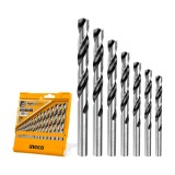 Set Burghie HSS 19 buc INGCO AKDB1195 pentru Metal, Diametre 1-10 mm, Otel Rapid