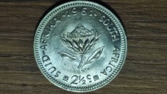 Africa de sud - moneda de colectie argint - 2 1/2 cents 1961 UNC - Jan van Riebeeck - bijuterie de moneda!