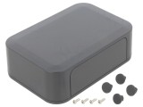 Carcasă ABS Gri &Icirc;nchis cu Panou PF 125x85x35mm