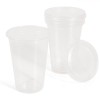 Set 25 Pahare Plastic Transparent 350ml, de Unica Folosinta, pentru Petreceri, Evenimente, Picnic