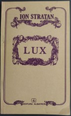 ION STRATAN - LUX (POEME) [editia princeps, 1992]