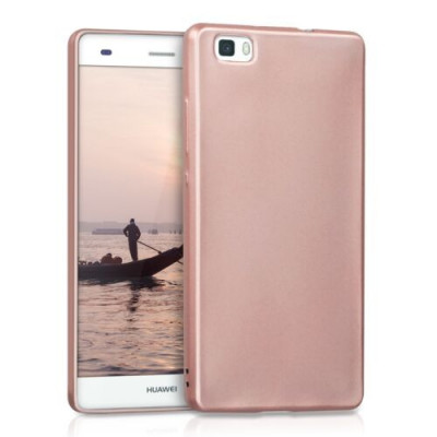 Husa pentru Huawei P8 Lite, Silicon, Rose Gold, 40471.81 foto