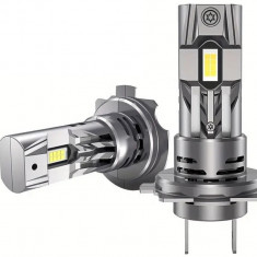 Set Becuri LED H7 5400 lumeni, super luminozitate 6500K alb rece