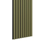 Riflaj MDF decorativ LDA PREMIUM de tip Panou Acustic, Verde Masliniu, 260x40 cm Household NewTrend