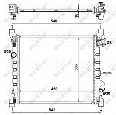 NRF 53195 Radiator, racire motor foto