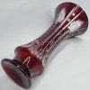 Vaza mare romaneasca cristal rosu rubin, veche, vintage - 31 cm