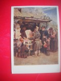 HOPCT 23739 DUGHEANA CU CARTI - V M VASNETOV 1848-1926 --RUSIA--MUZEE - CP PICTURA --NECIRCULATAMUNTII