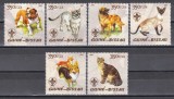Guineea Bissau 2005 - Pisici și c&acirc;ini, MNH, Nestampilat