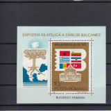 ROMANIA 1983 LP 1089 EXPOZITIA FILATELICA BALKANFILA COLITA MNH