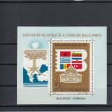 ROMANIA 1983 LP 1089 EXPOZITIA FILATELICA BALKANFILA COLITA MNH