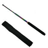 Cumpara ieftin Baston telescopic din otel, rainbow, 66 cm, 3 sectiuni, husa cadou