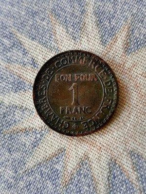 Moneda FRANTA - 1 FRANC 1922 foto