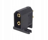 Soclu alimentare DC XT60 tata 2 pini lipire neagra 30A 500V XT60C-M AMASS