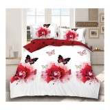 Cumpara ieftin Lenjerie de Pat 4 Piese - Bumbac Satinat - DNA87