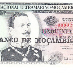 M1 - Bancnota foarte veche - Mozambic - 50 escudos - 1970