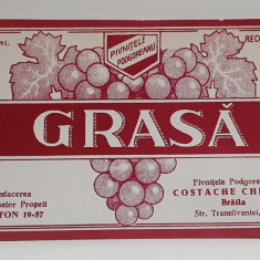 GRASA , ETICHETA PENTRU STICLA , 1942