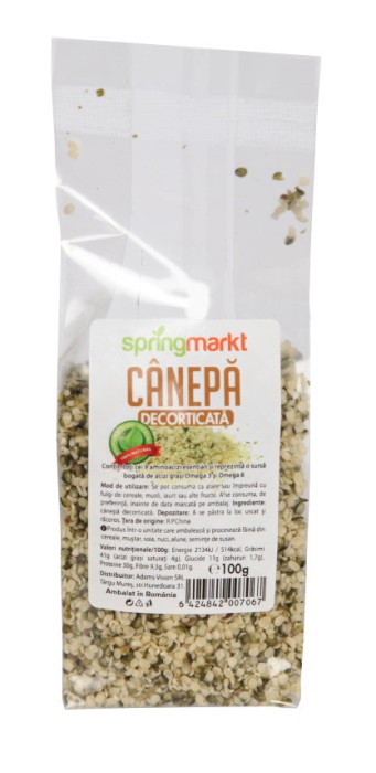 SEMINTE DE CANEPA DECORTICATA 100GR
