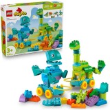 LEGO&reg; DUPLO&reg; - Dinozauri pe roti 3 in 1 10451, 108 piese