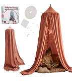 Baldachin roz inchis pentru pat copii, 280 cm (Baldachin Curtain)