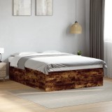 VidaXL Cadru de pat, stejar fumuriu, 150x200 cm, lemn prelucrat