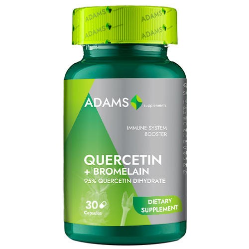 Quercetina 500 miligrame cu Bromelaina 30 capsule Adams