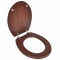 Capac WC, maro, MDF, model simplu - 1