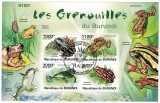 Timbre Burundi 2011: Amfibieni, Fauna, Colita - Colectie Straine Post 1950