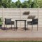 Gossi scaune de gradina cu perne 2 buc. negru 54x61x83 cm poliratan