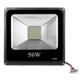 Proiector led exterior 50w, 12V, 50W, Clasa A, cleme pentru alimentare, Negru