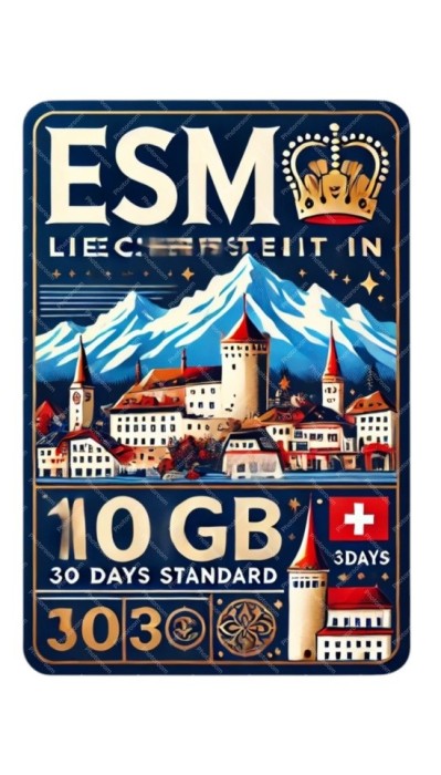 eSIM Liechtenstein, 100GB, 30 Days, Standard