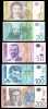 SERBIA █ SET █ 10 + 20 + 50 + 100 + 200 Dinara █ 2011-2012 █ P-54a-58a █ UNC