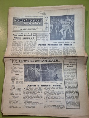 ziarul sportul popular 6 noiembrie 1967 - fc arges lider in campionatul de fotbal,articol dobrin foto
