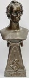 J.W. GOETHE , BUST DIN BRONZ , CCA . 1900