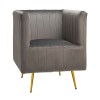 Fotoliu Gri Auriu Catifea, 69x73x80 cm, Iliadis Alexandros - Elegant si Confortabil