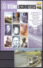 Grenada 2004 trenuri locomotive MI 5448-5477 3 klb.+ 3 Bl. MNH