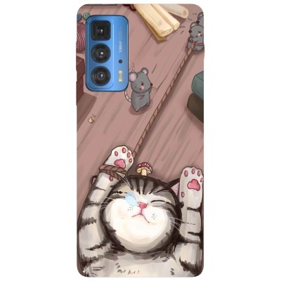 Husa compatibila cu Motorola Edge 20 Lite model Cat prisoner, Silicon, TPU, Viceversa foto